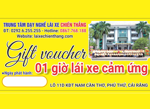 Tặng Gift Voucher - 01 giờ lái xe miễn phí